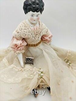 1905 Hertwig Turned Head Porcelain Doll Dorothy 18 Artisan Handsewn Extras