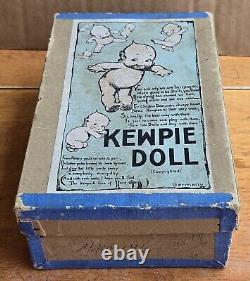 1913 Antique Rose O'Neill Kewpie In Original Box All Bisque