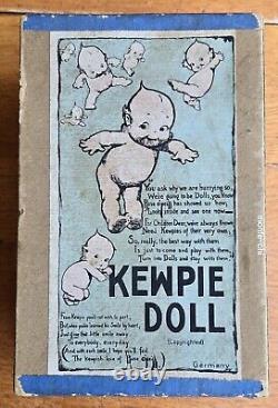 1913 Antique Rose O'Neill Kewpie In Original Box All Bisque