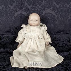 1922's Antique Handcraft French Bald Bisque Caucasian Baby Doll Size 14L x 8W