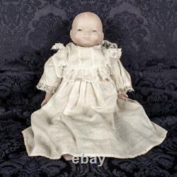 1922's Antique Handcraft French Bald Bisque Caucasian Baby Doll Size 14L x 8W