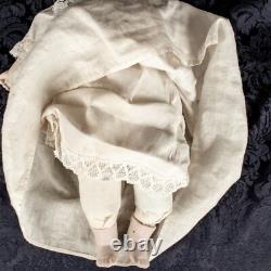 1922's Antique Handcraft French Bald Bisque Caucasian Baby Doll Size 14L x 8W