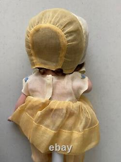 1930s Vintage Repro 2002 JUST ME YELLOW 10 Porcelain Bru/Blue Doll Vogue MIB