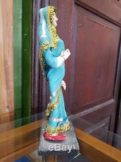 1940 Vintage Handmade Indian Woman in Saree Traditional Wearings Porcelain Doll