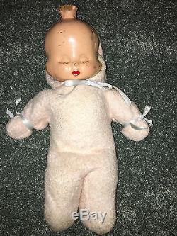 1946 TRUDY BABY DOLL 14 Composition THREE FACE Smile Cry Sleep VINTAGE Antique