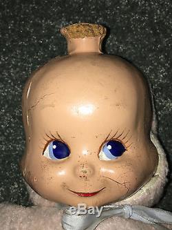 1946 TRUDY BABY DOLL 14 Composition THREE FACE Smile Cry Sleep VINTAGE Antique