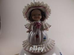 1950s White Porcelain De Main Lamp Vintage Doll Light