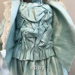 1977 SCS Porcelain Doll 15 Real Seely Body Vintage Dress Bonnet Jointed