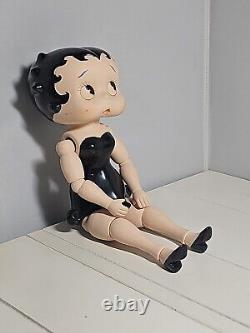 1982 Betty Boop Jointed Porcelain/Bisque Doll 11 Vintage Black Dress Rare