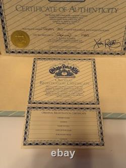 1985 Cabbage Patch Kids Porcelain Collection Vintage Doll Original Box Tags COA