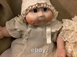 1985 Porcelain Cabbage Patch Baby Signed & Numbered With Baby Doll Also Vintage