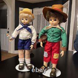 1988 VTG Authentic Brinns Limited Edition Dolls (2) Pair Of Dolls. Boys 14 Tall