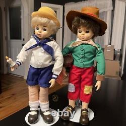 1988 VTG Authentic Brinns Limited Edition Dolls (2) Pair Of Dolls. Boys 14 Tall