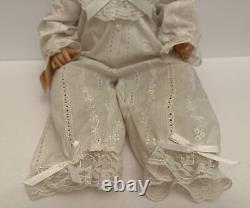 1990 Susan Wakeen Vintage Porcelain Baby Doll 876/1000, Candy withBib & Romper
