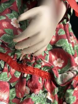 1995 Sharleen Kelsey WHC Porcelain Doll Pink Red Eyes Magnet Long Lashes Vintage