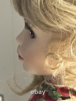 1995 Sharleen Kelsey WHC Porcelain Doll Pink Red Eyes Magnet Long Lashes Vintage