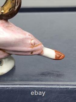 2.5 Antique German Bisque Half 1/2 Doll Laying Indian Turban With Mirror #CC