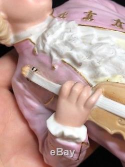 2 Gebruder Heubach Bisque porcelain Piano doll Figurine Vintage