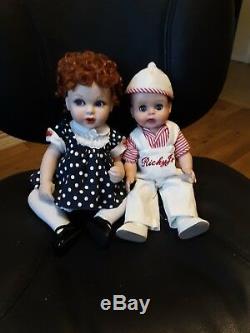 2 Rare Vintage I Love Lucy Baby Dolls, Portrait Porcelain Lucy + Ricky Jr