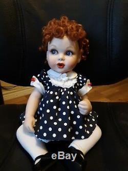 2 Rare Vintage I Love Lucy Baby Dolls, Portrait Porcelain Lucy + Ricky Jr