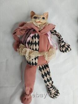 2 Rare Vintage Katherine's Collection Cat Dolls Porcelain Wayne Kleski