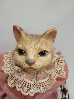 2 Rare Vintage Katherine's Collection Cat Dolls Porcelain Wayne Kleski