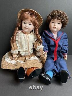 2 Vintage Reproduction Dolls Kammer Reinhardt 114, SFBJ Laughing Jumeau