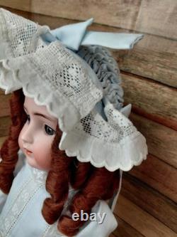20 ABG 1362 HTF German Bisque Head Doll, Gorgeous Costume