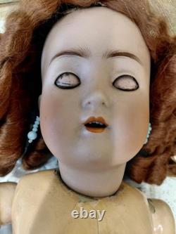 20 ABG 1362 HTF German Bisque Head Doll, Gorgeous Costume