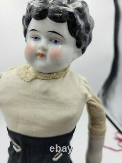 20 Antique China Head Doll with Leather Body Free Shipping