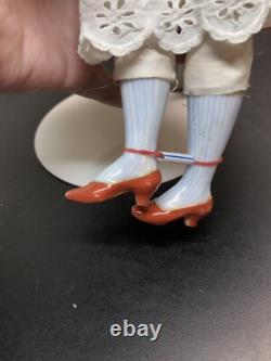 20 Antique German Porcelain China Head Doll AW Kister High Brow 1860-80's #A