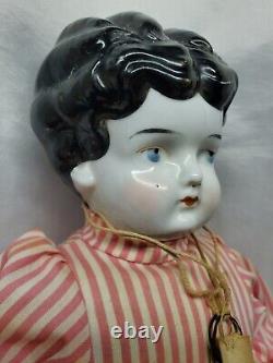 20 Antique German Porcelain China head doll antique baby rings brown shoes
