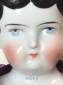 20 Antique Porcelain German Made China Head Replaced Body Beautiful Dress #SA
