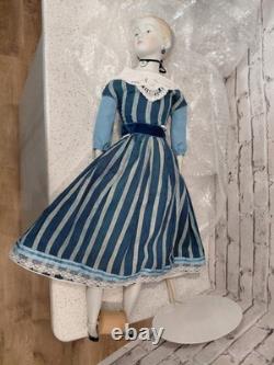 21 Clarmaid Bisque Shoulder Head Doll, Lovely Dress