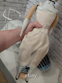 21 Clarmaid Bisque Shoulder Head Doll, Lovely Dress