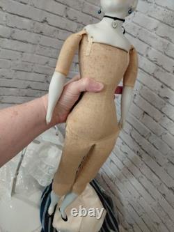 21 Clarmaid Bisque Shoulder Head Doll, Lovely Dress