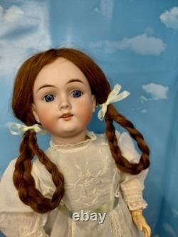 21 Max Handwerck 283/285 German Bisque Head, Compo Body, Great Dress