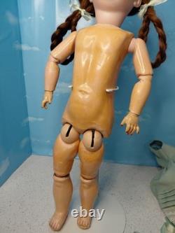 21 Max Handwerck 283/285 German Bisque Head, Compo Body, Great Dress