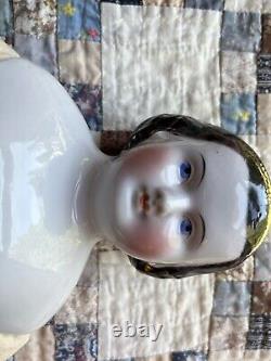 21 Rare Antique Kestner, Alice in Wonderland China Head withgold snood c. 1860