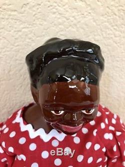 21 Vintage Black Americana Porcelain Mammy African-American Doll