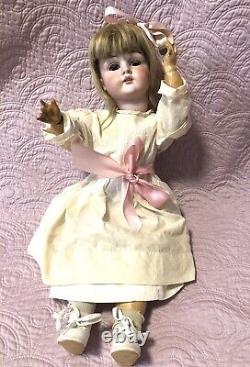 22 Antique German Doll Marked Pansy I George Borgfeldt Bisque Human Hair