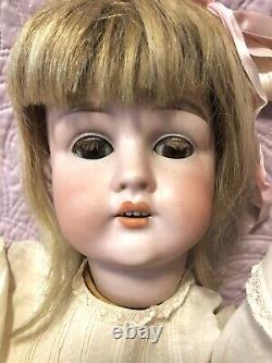 22 Antique German Doll Marked Pansy I George Borgfeldt Bisque Human Hair