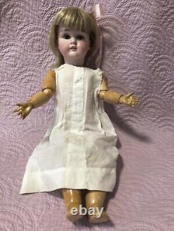 22 Antique German Doll Marked Pansy I George Borgfeldt Bisque Human Hair