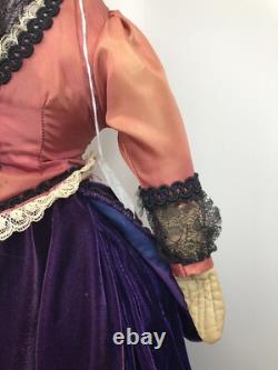 22 Antique Porcelain German China Head Kling Bell Blonde Early Doll Body #SC5