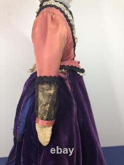 22 Antique Porcelain German China Head Kling Bell Blonde Early Doll Body #SC5