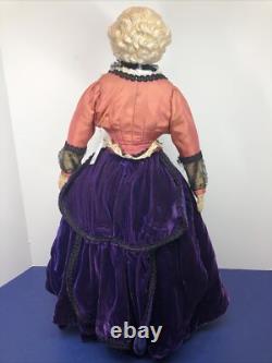 22 Antique Porcelain German China Head Kling Bell Blonde Early Doll Body #SC5