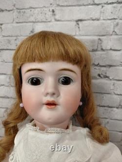 22 Waklure Germany Flawless Bisque Head Doll, Great Compo Body, Whitework Dress