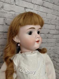 22 Waklure Germany Flawless Bisque Head Doll, Great Compo Body, Whitework Dress
