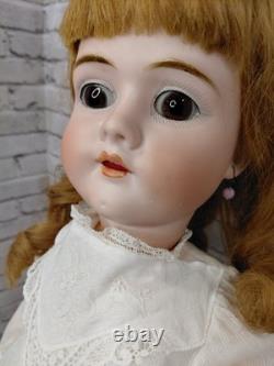 22 Waklure Germany Flawless Bisque Head Doll, Great Compo Body, Whitework Dress 22 Waklure Germany Flawless Bisque Head Doll, Great Compo Body, Whitework Dress