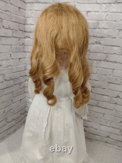 22 Waklure Germany Flawless Bisque Head Doll, Great Compo Body, Whitework Dress